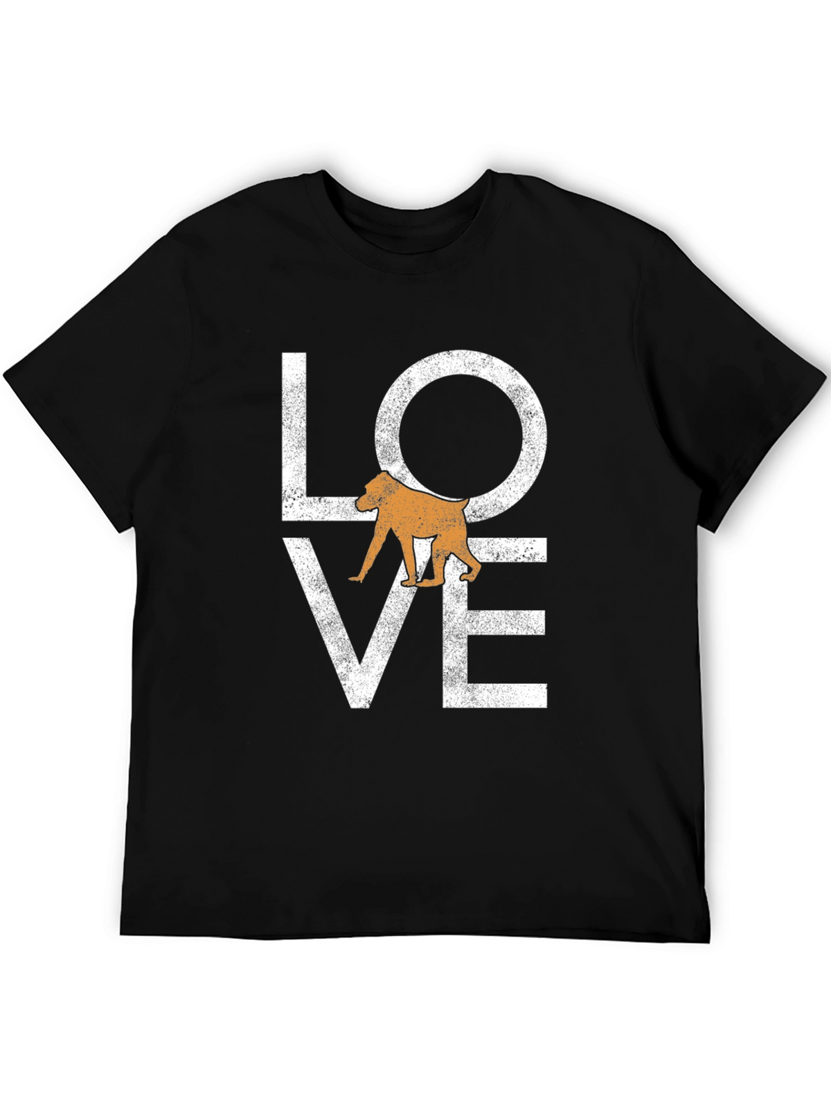 Love Baboon Graphic Tee - Soft Black T-Shirt
