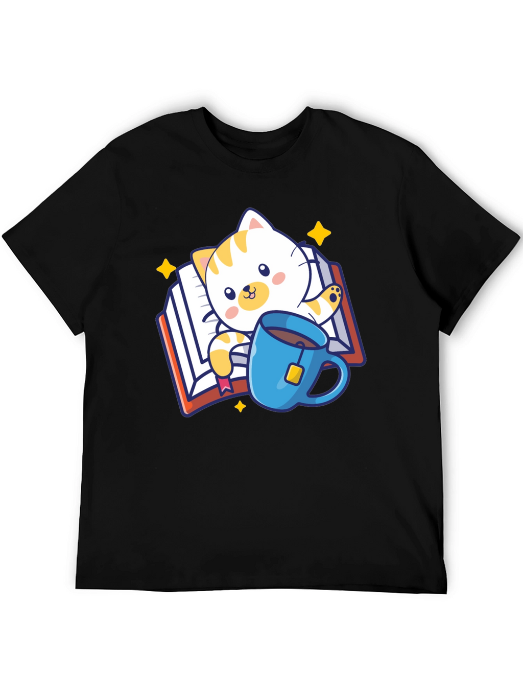 Cute Cat Reading Book T-Shirt