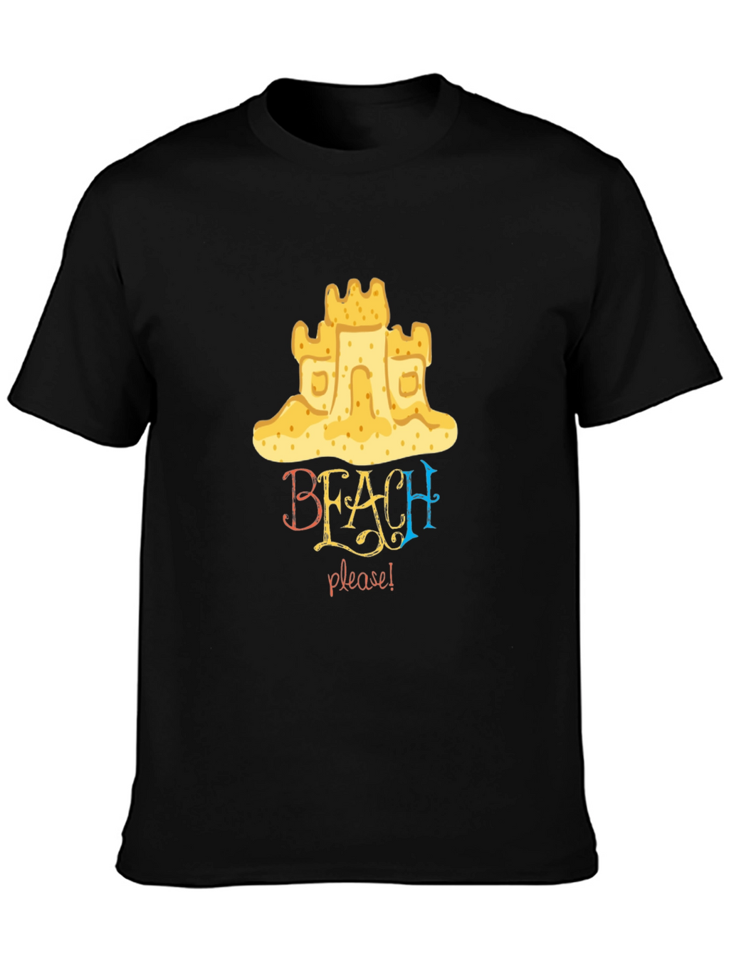 Beach Please Graphic Tee - Sandcastle Design
