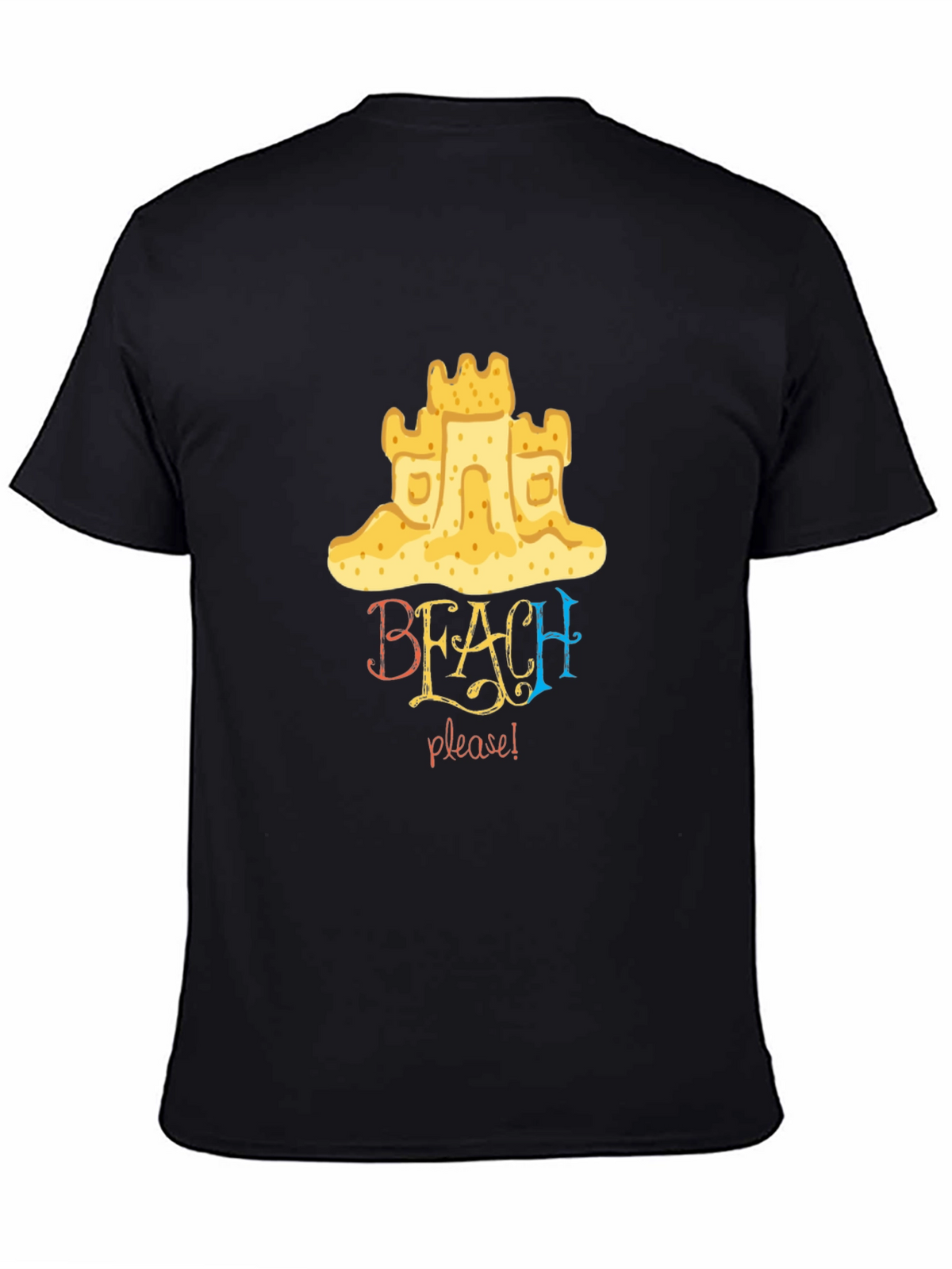 Beach Please Graphic Tee - Sandcastle Design