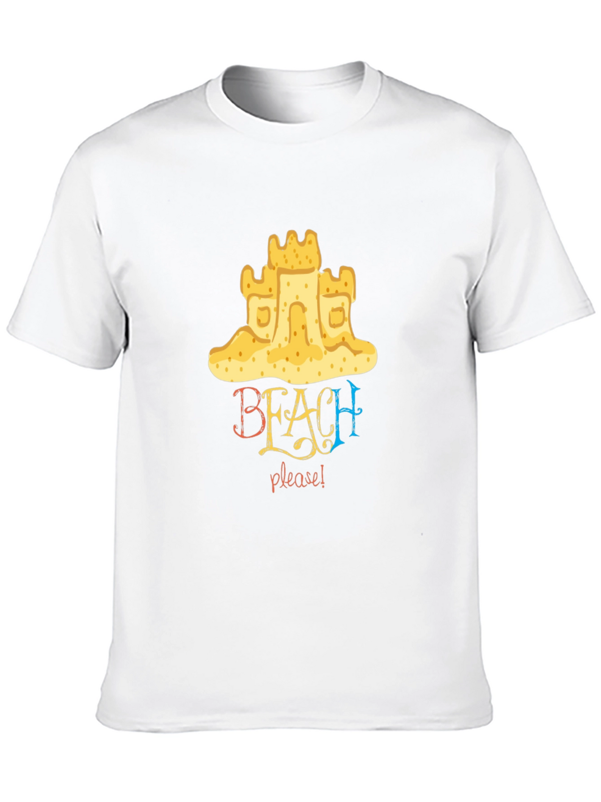 Beach Please Graphic Tee - Sandcastle Design