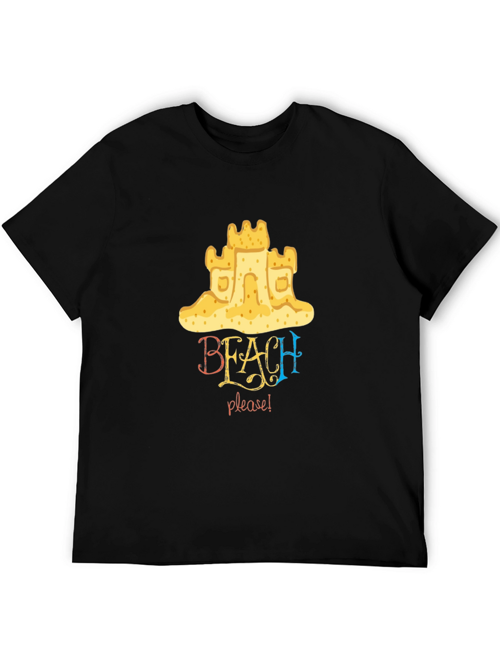 Beach Please Graphic Tee - Sandcastle Design