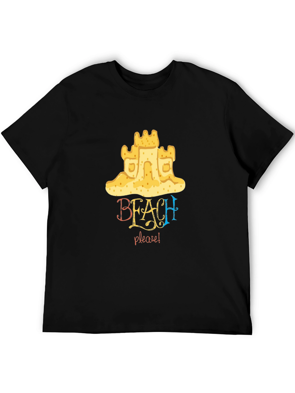 Beach Please Graphic Tee - Sandcastle Design