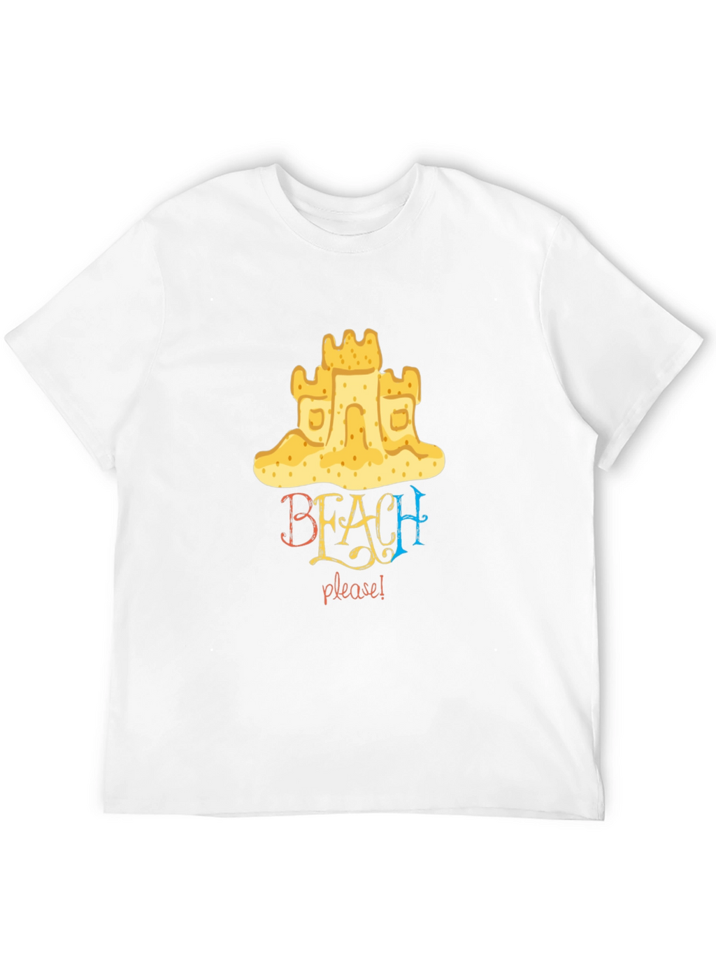 Beach Please Graphic Tee - Sandcastle Design