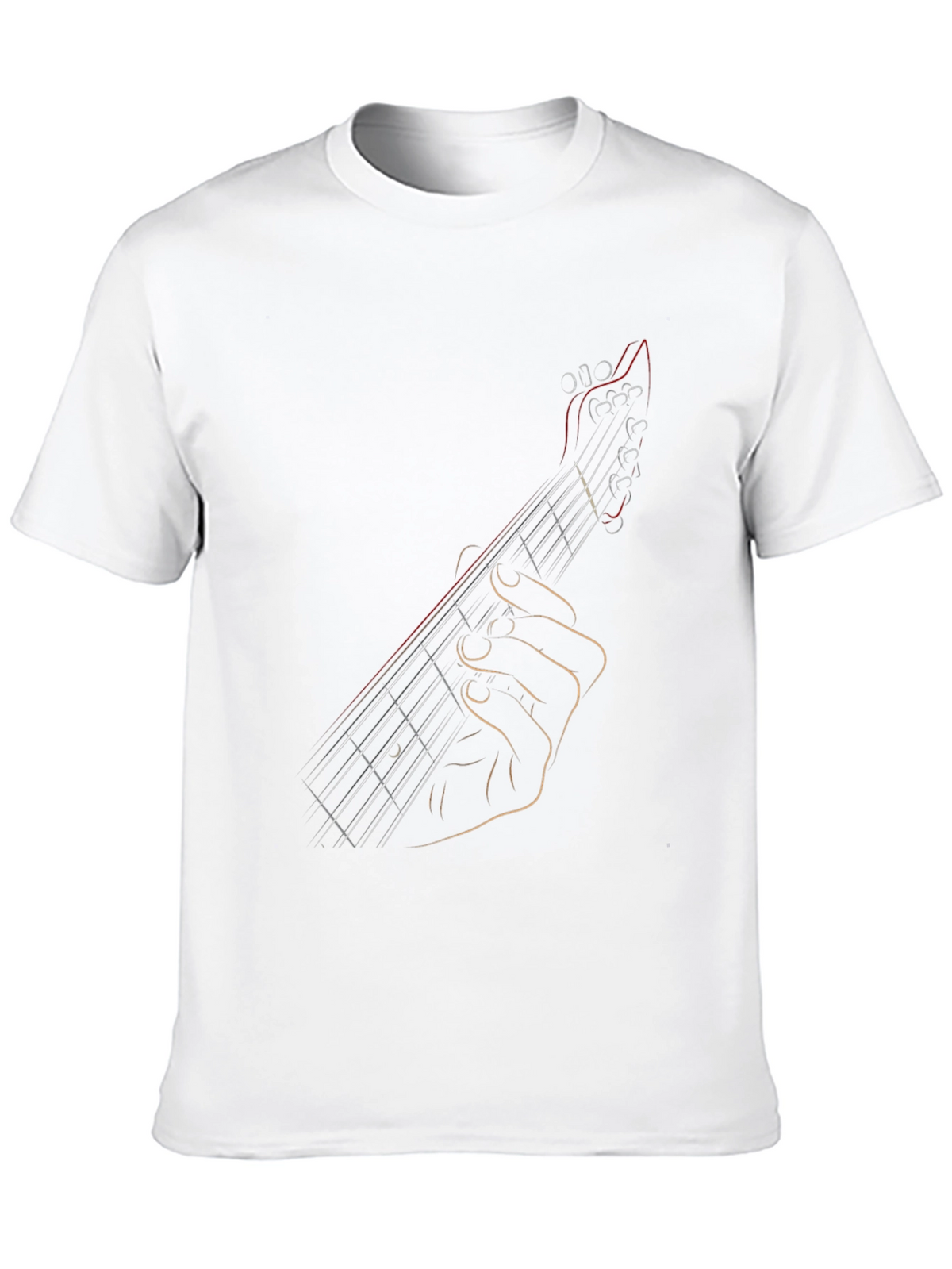 Guitar Outline Graphic Tee - Classic Black