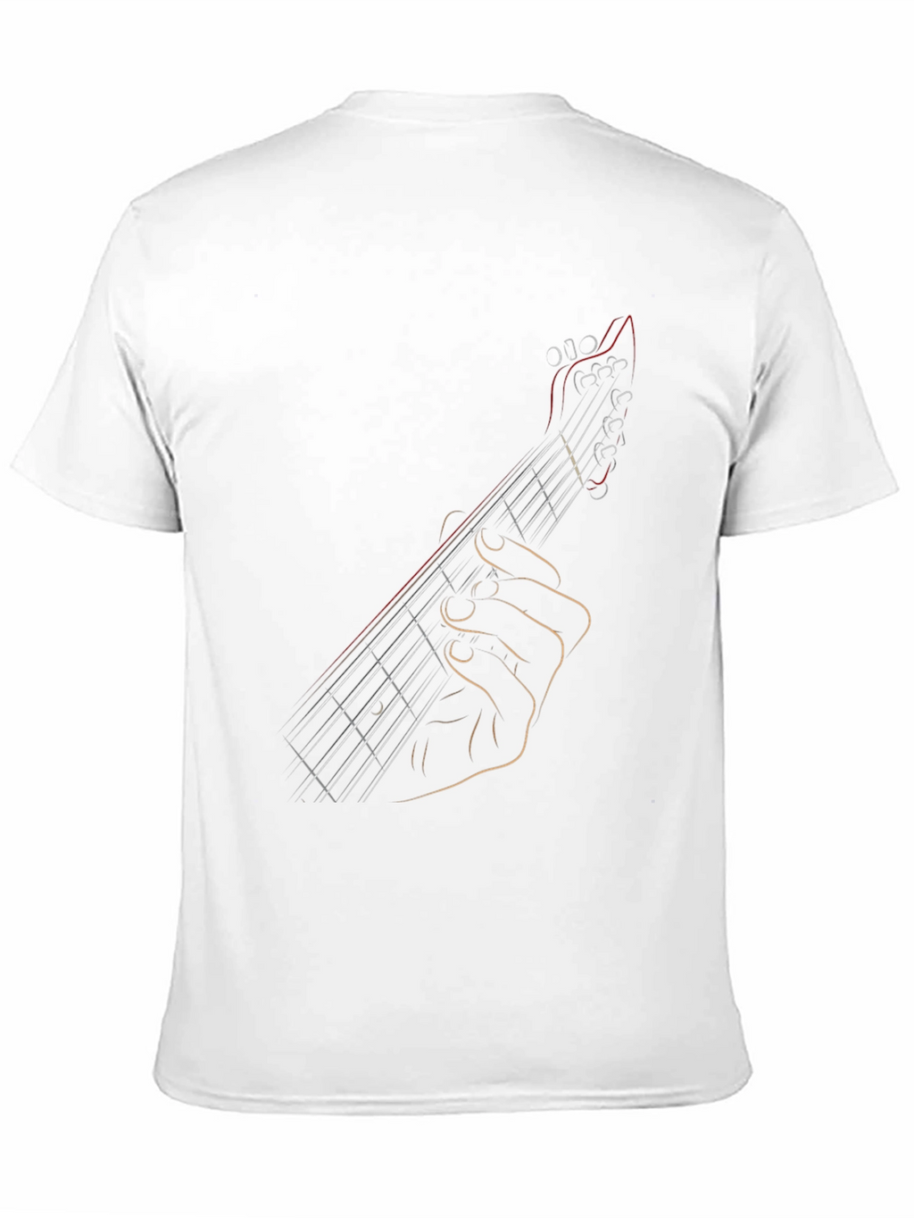 Guitar Outline Graphic Tee - Classic Black