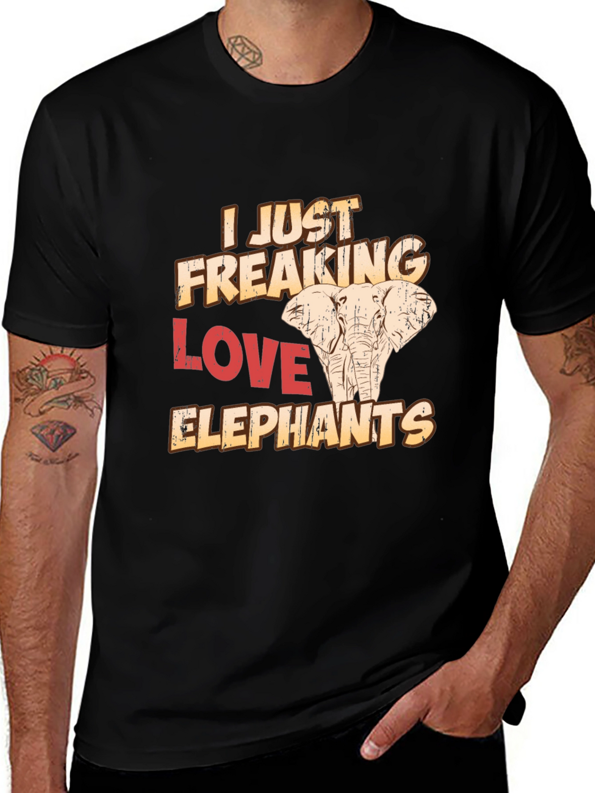 I Just Freaking Love Elephants T-Shirt