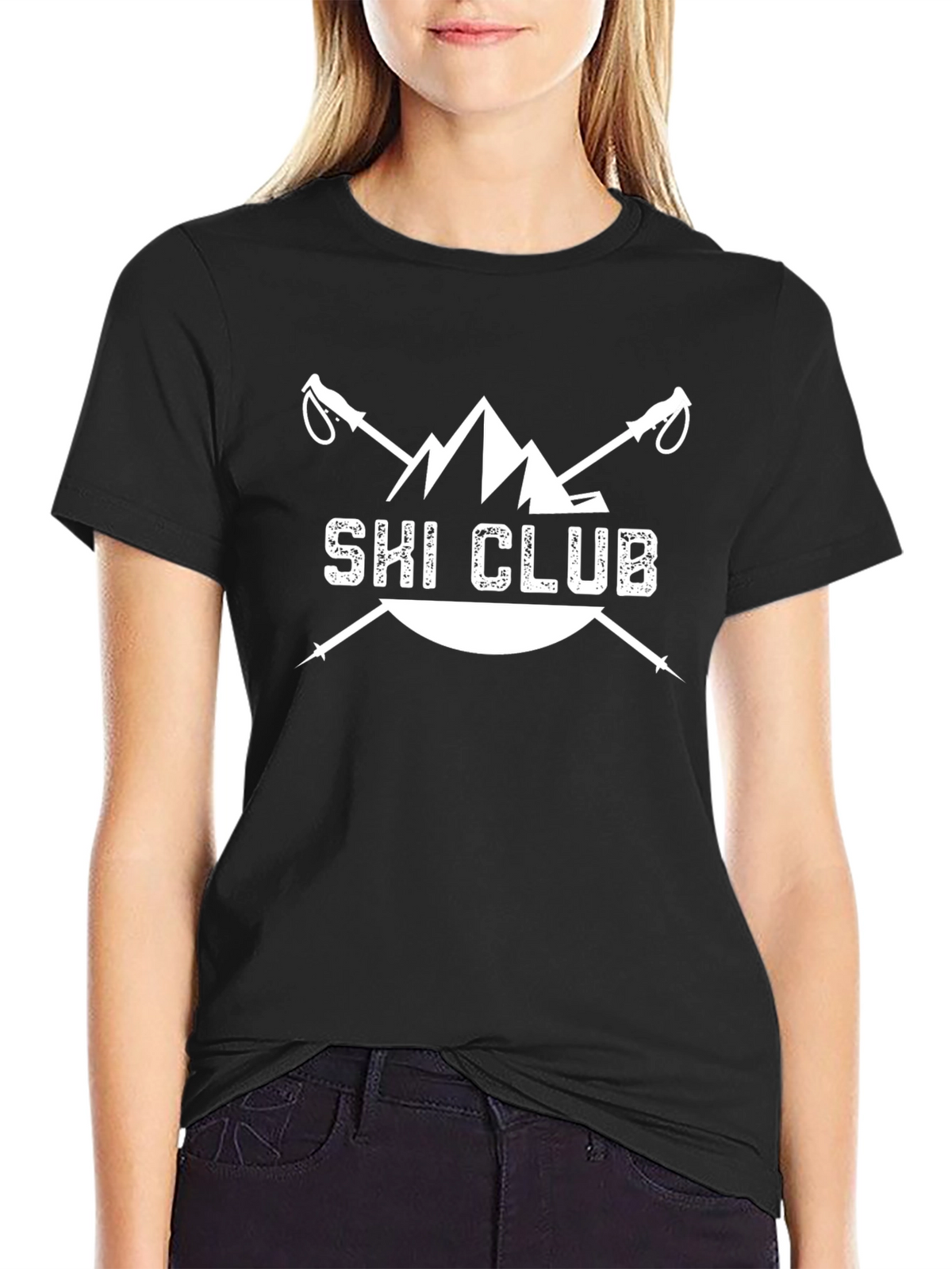 Ski Club Graphic T-Shirt - Mountain Adventure Tee