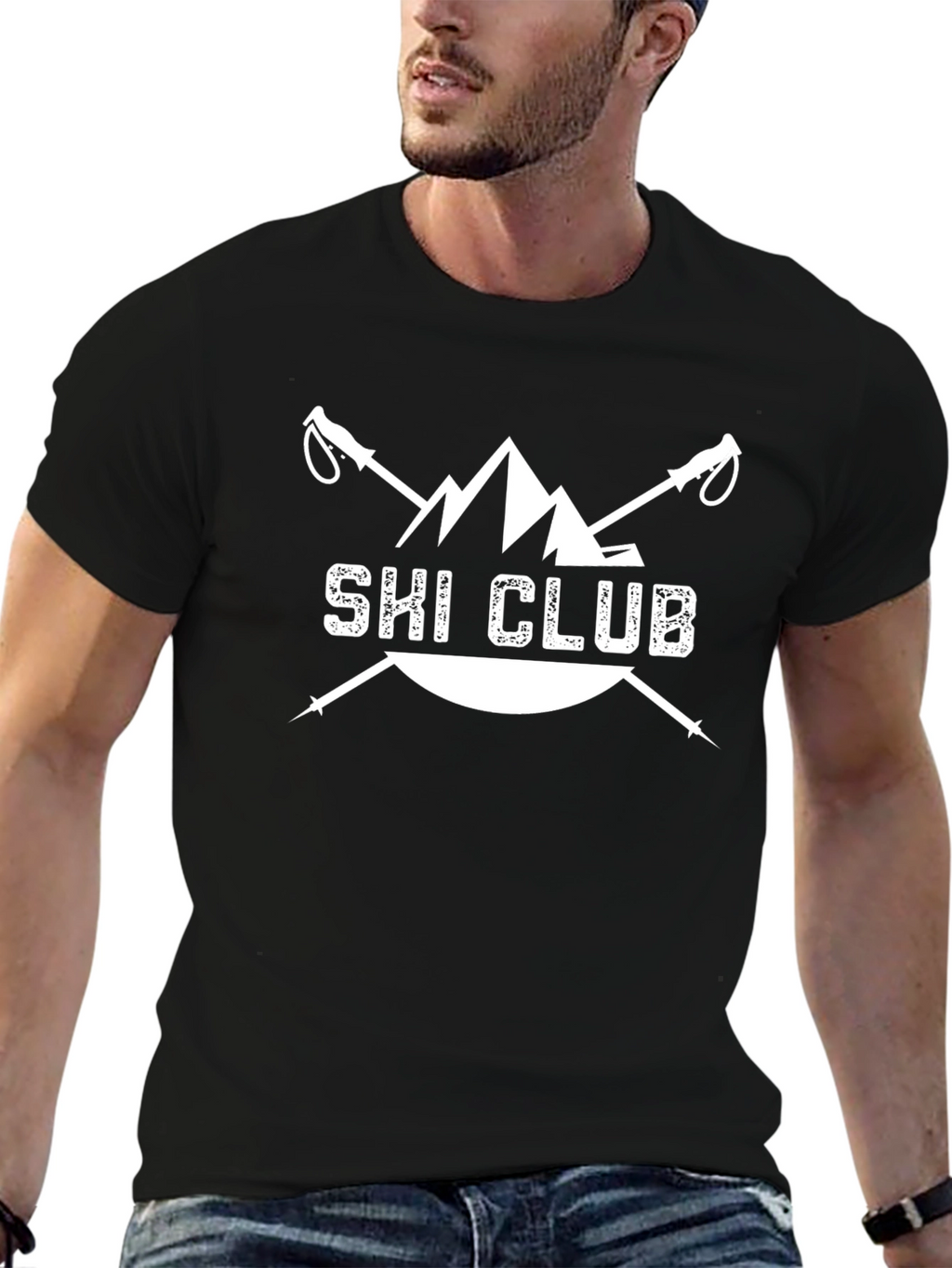 Ski Club Graphic T-Shirt - Mountain Adventure Tee