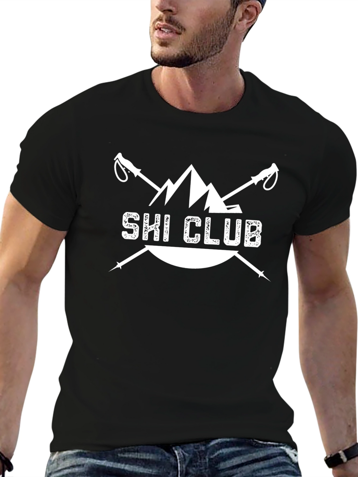 Ski Club Graphic T-Shirt - Mountain Adventure Tee