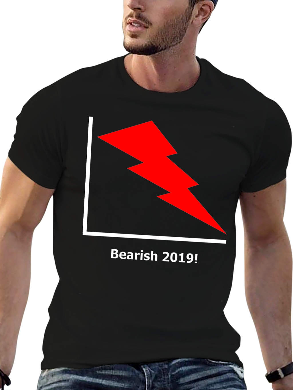 Bearish 2019 Graphic Tee - Black Cotton