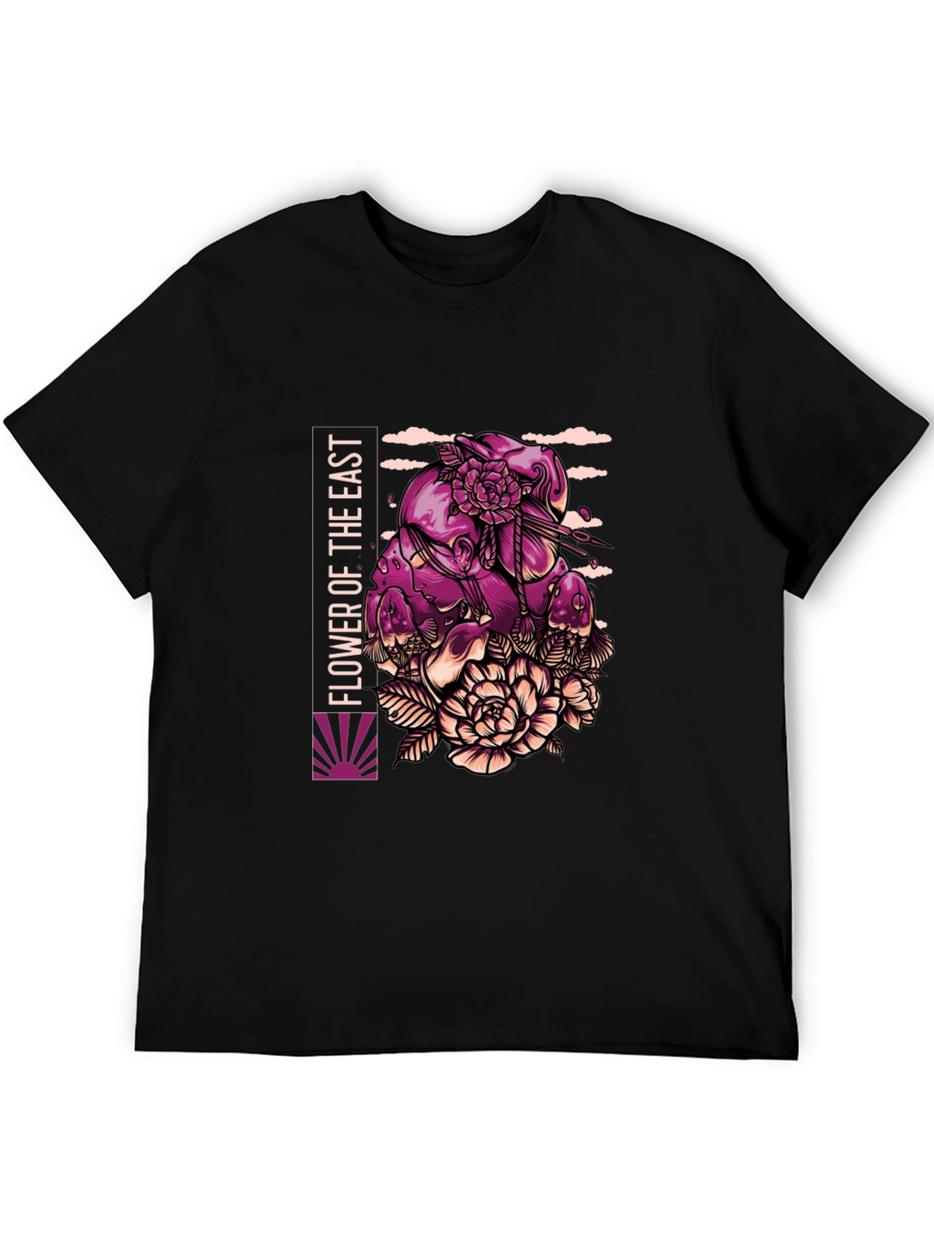 Flower of the East Graphic Tee - Black