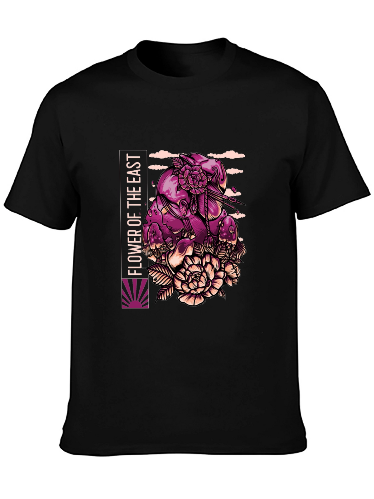 Flower of the East Graphic Tee - Black