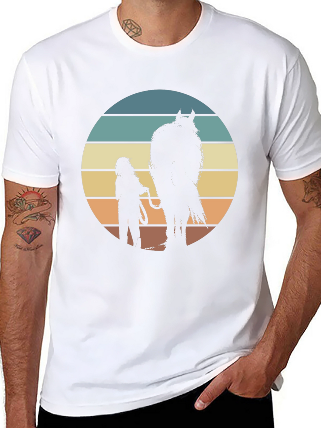 Retro Sunset Horse T-Shirt