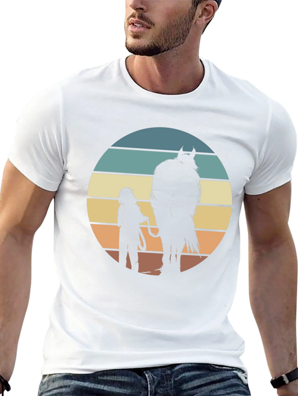Retro Sunset Horse T-Shirt