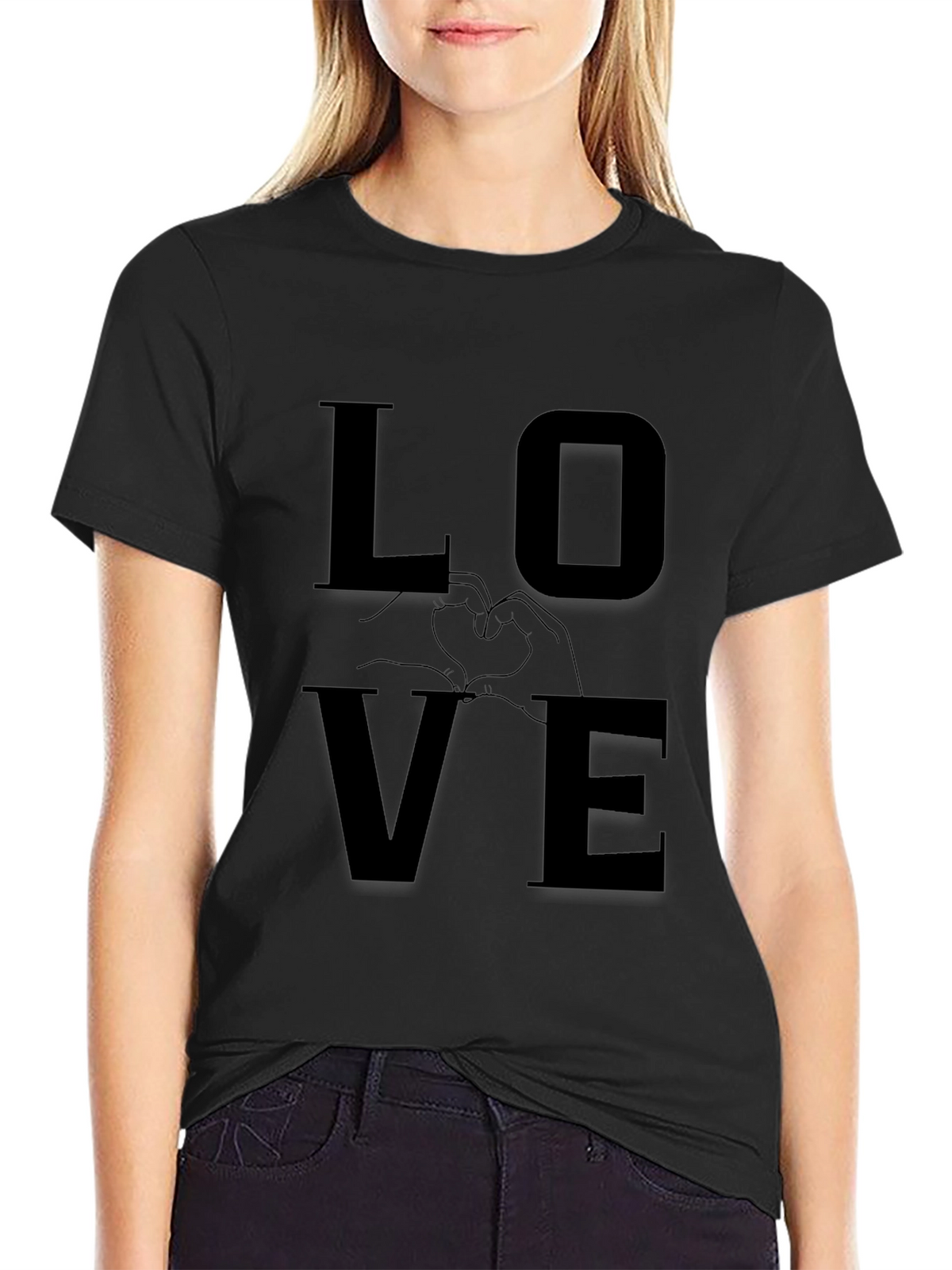 Love Graphic Tee - Modern Black Shirt