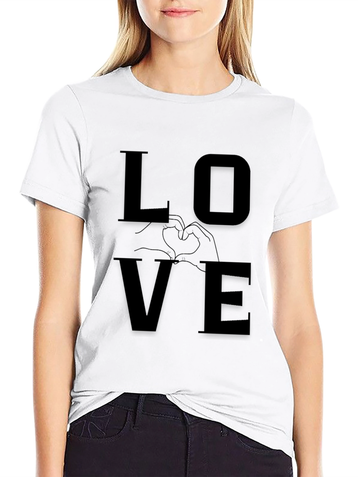 Love Graphic Tee - Modern Black Shirt