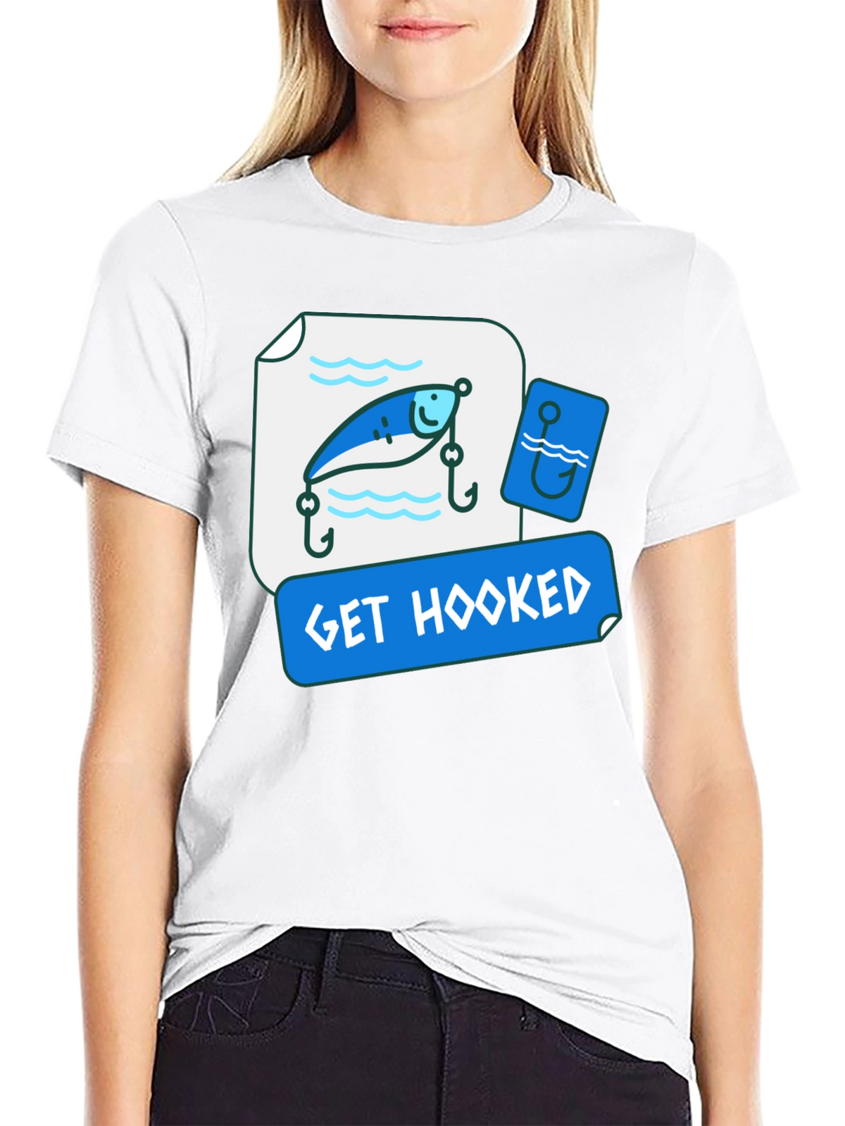 Get Hooked Fishing Lure Graphic Tee