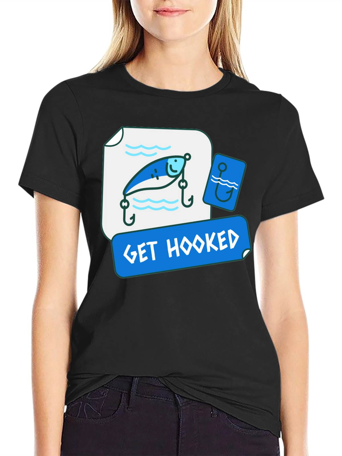 Get Hooked Fishing Lure Graphic Tee
