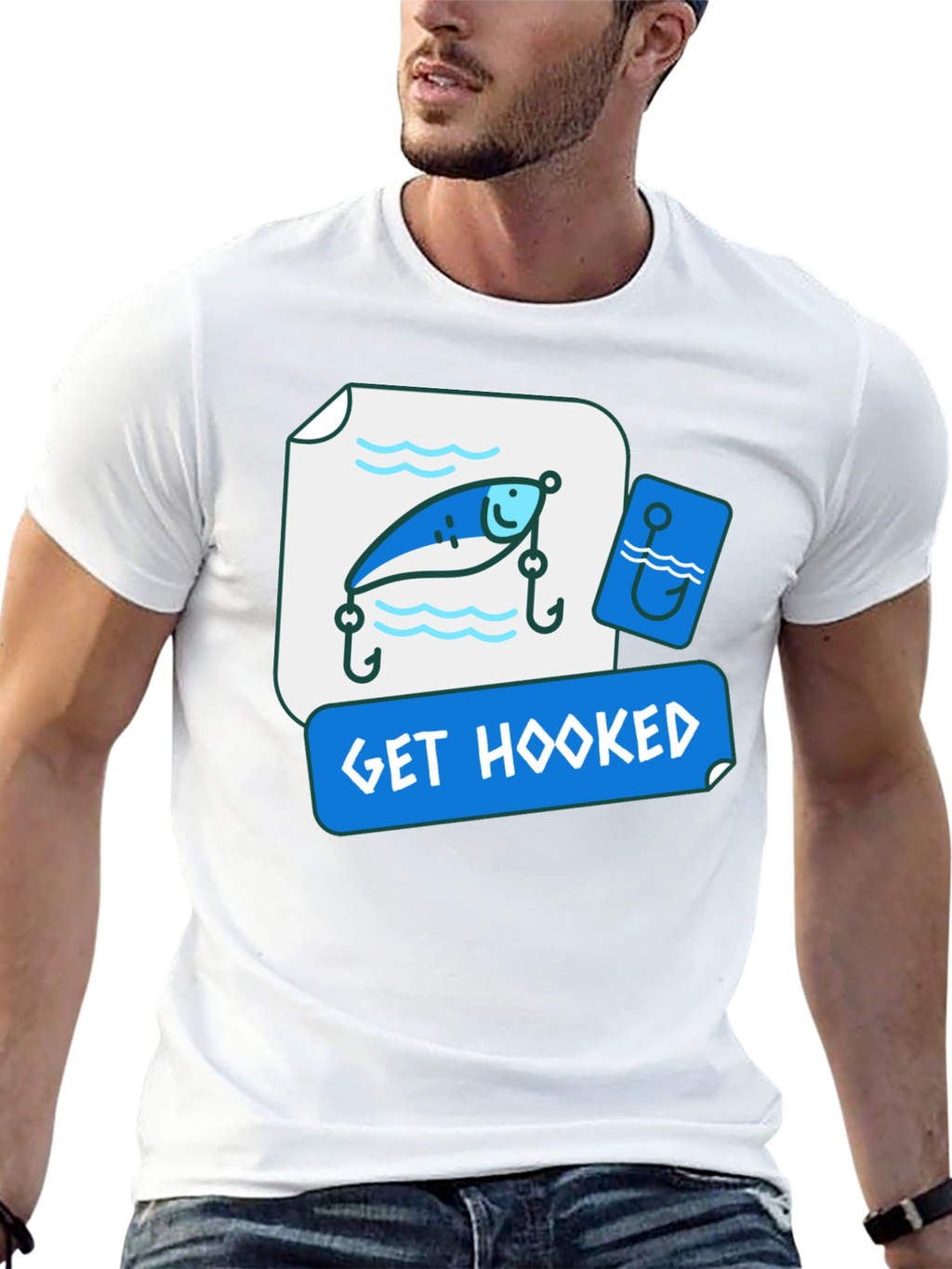 Get Hooked Fishing Lure Graphic Tee