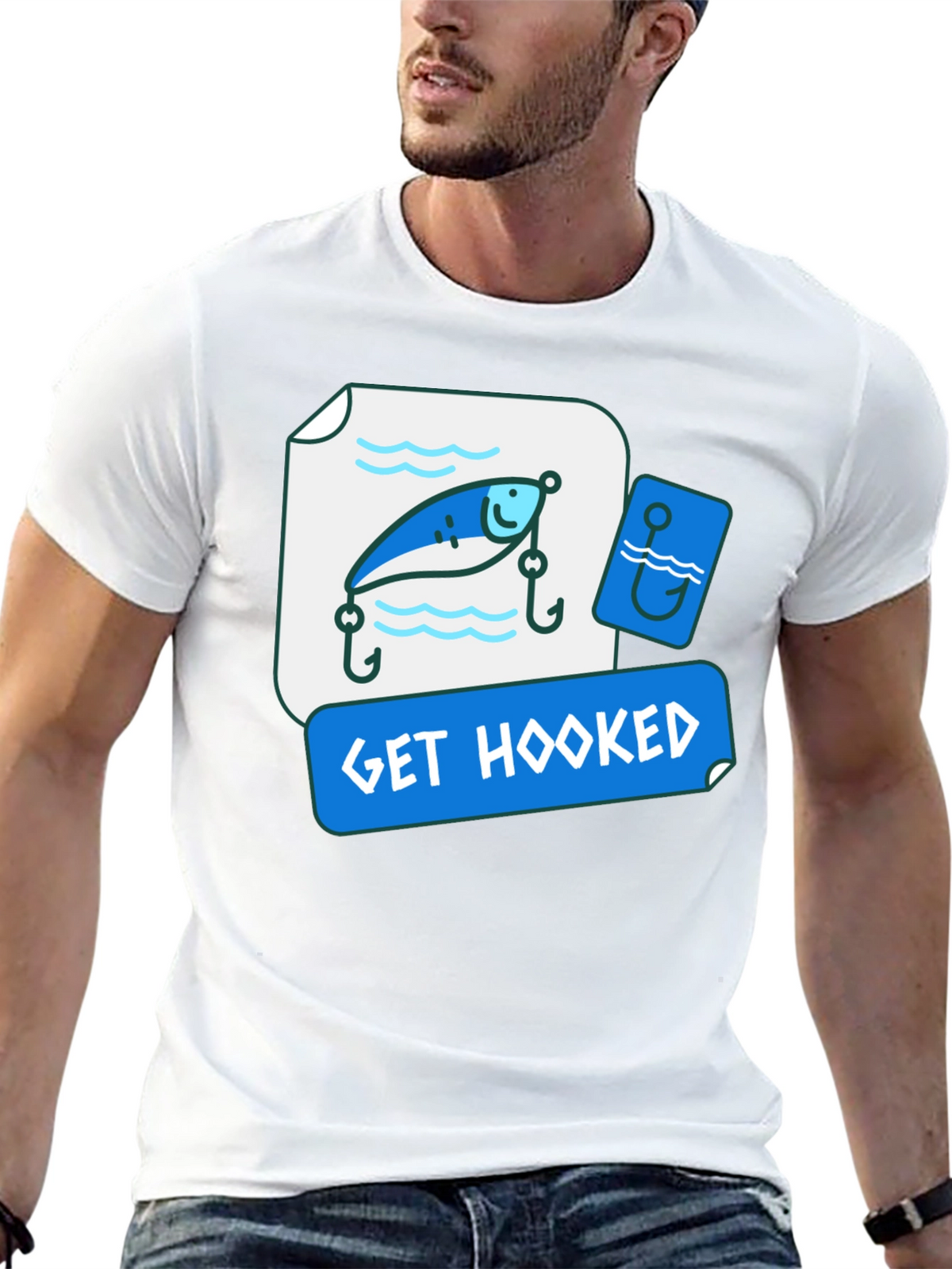 Get Hooked Fishing Lure Graphic Tee