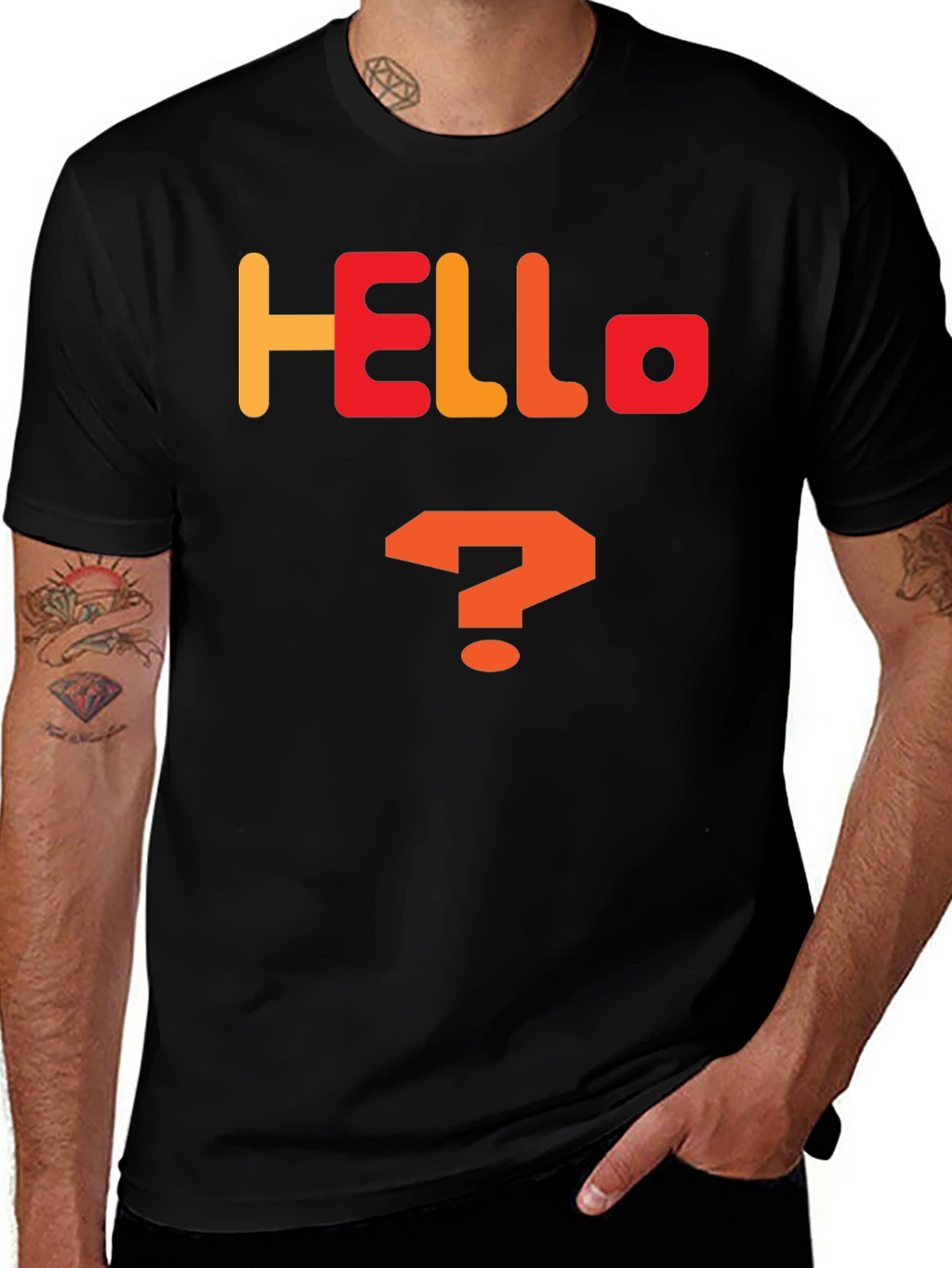 Hello Question Mark Graphic Tee