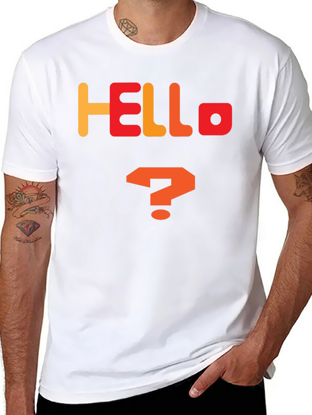 Hello Question Mark Graphic Tee