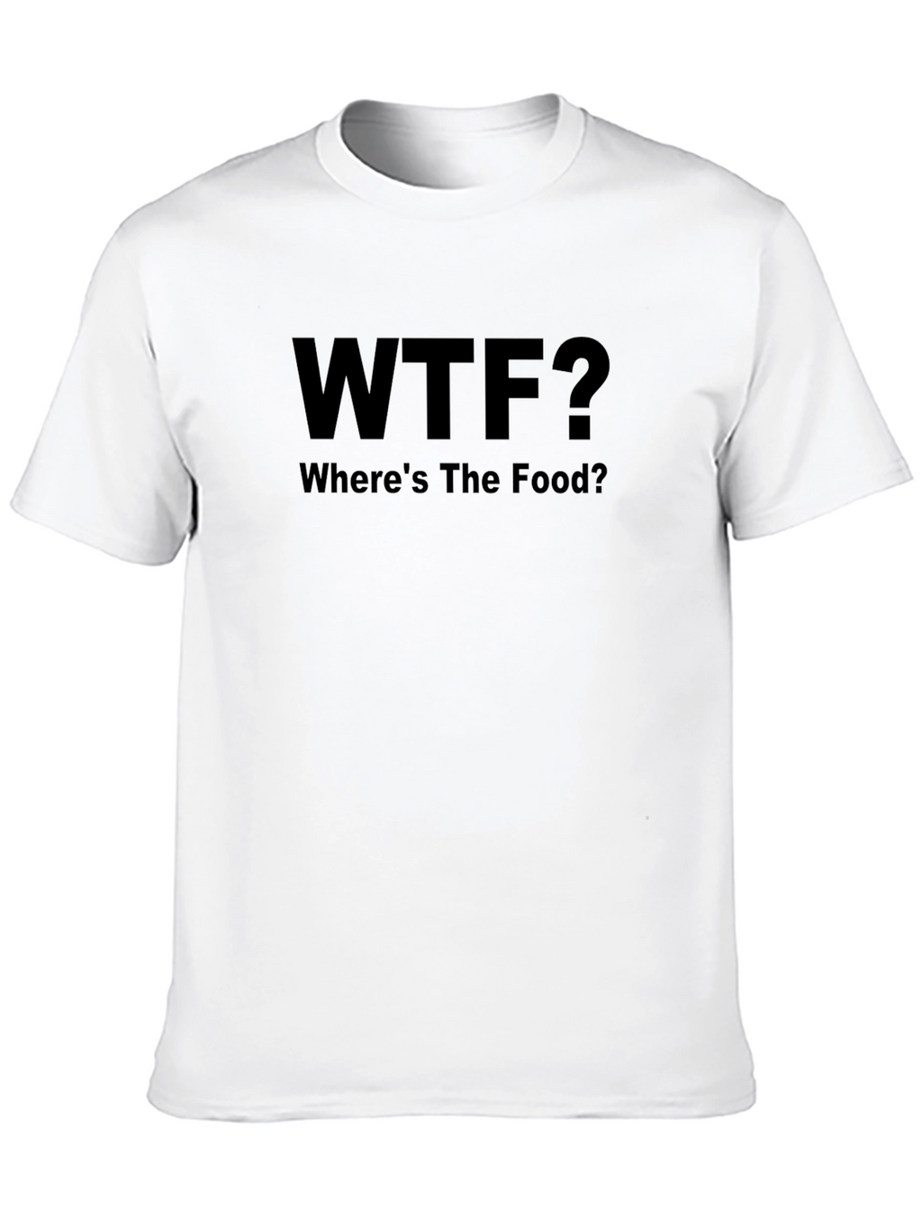 WTF Wheres the Food? Black Graphic T-Shirt