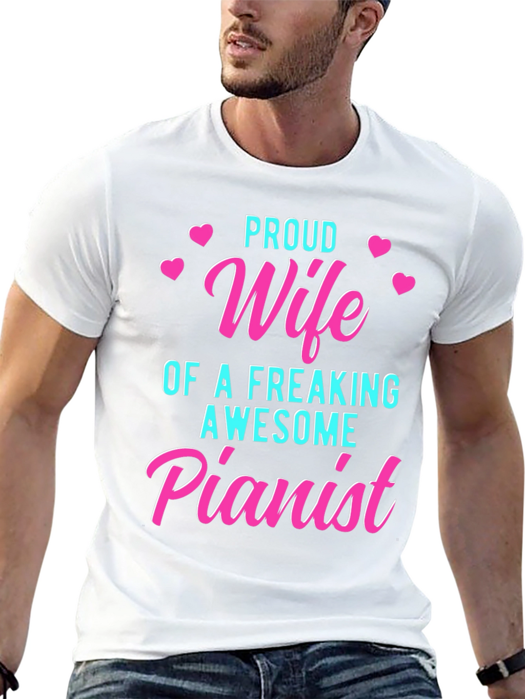 Proud Wife of a Freaking Awesome Pianist T-Shirt