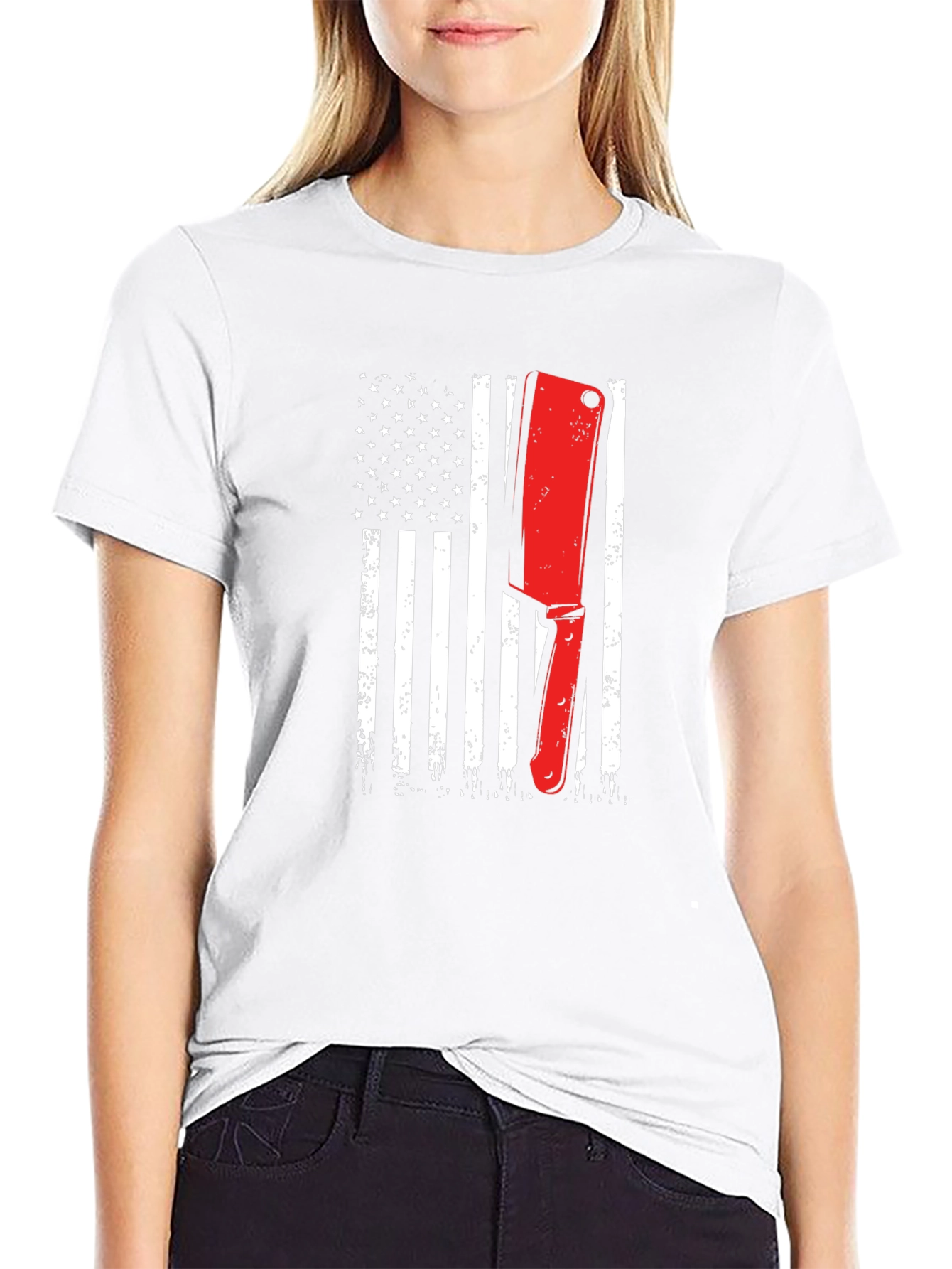Butcher American Flag T-Shirt | Patriotic Meat Lover Tee