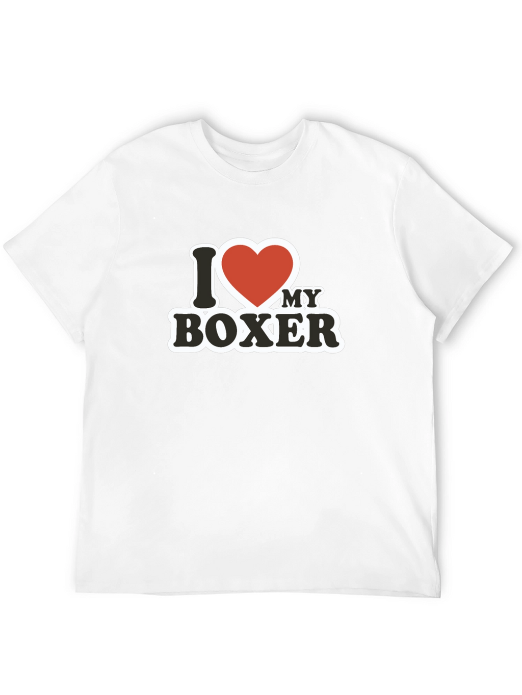 I Love My Boxer T-Shirt - Black Cotton Tee