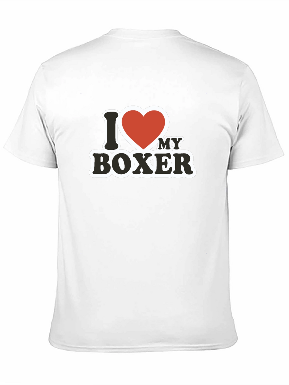 I Love My Boxer T-Shirt - Black Cotton Tee