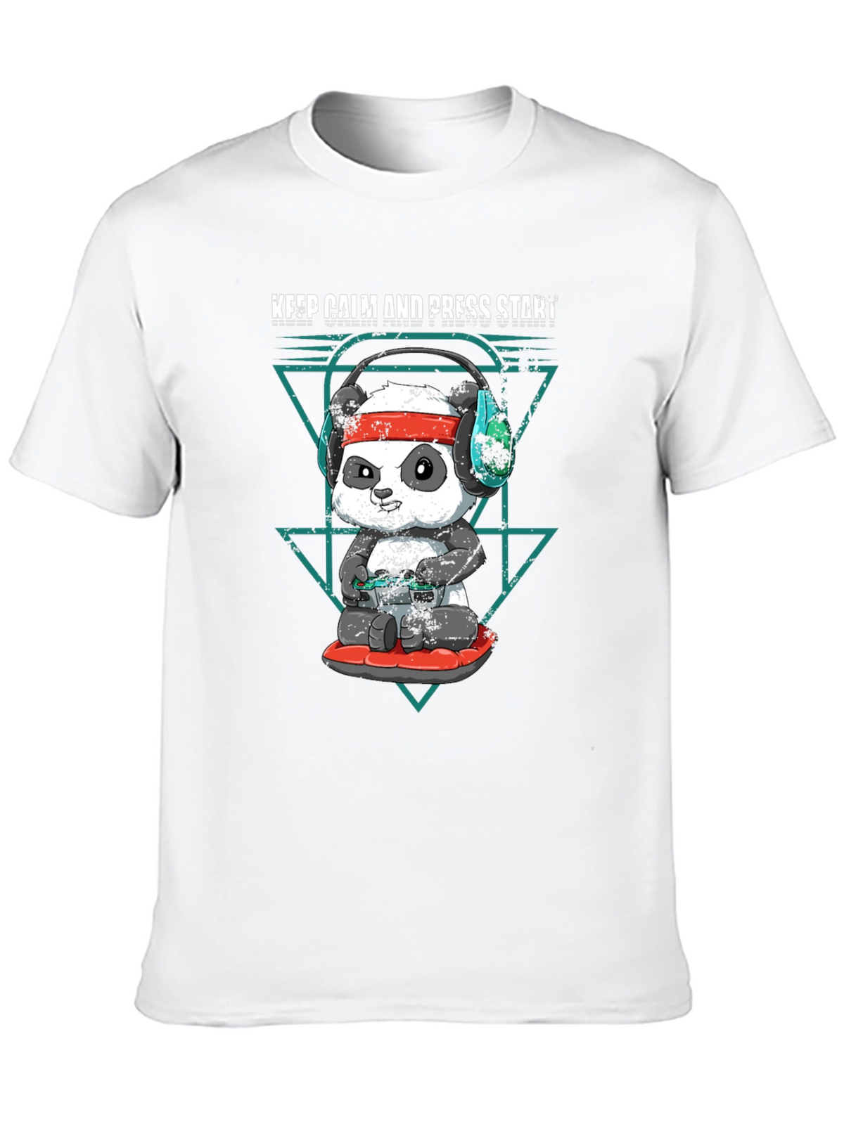 Keep Calm Panda Gamer Black T-Shirt