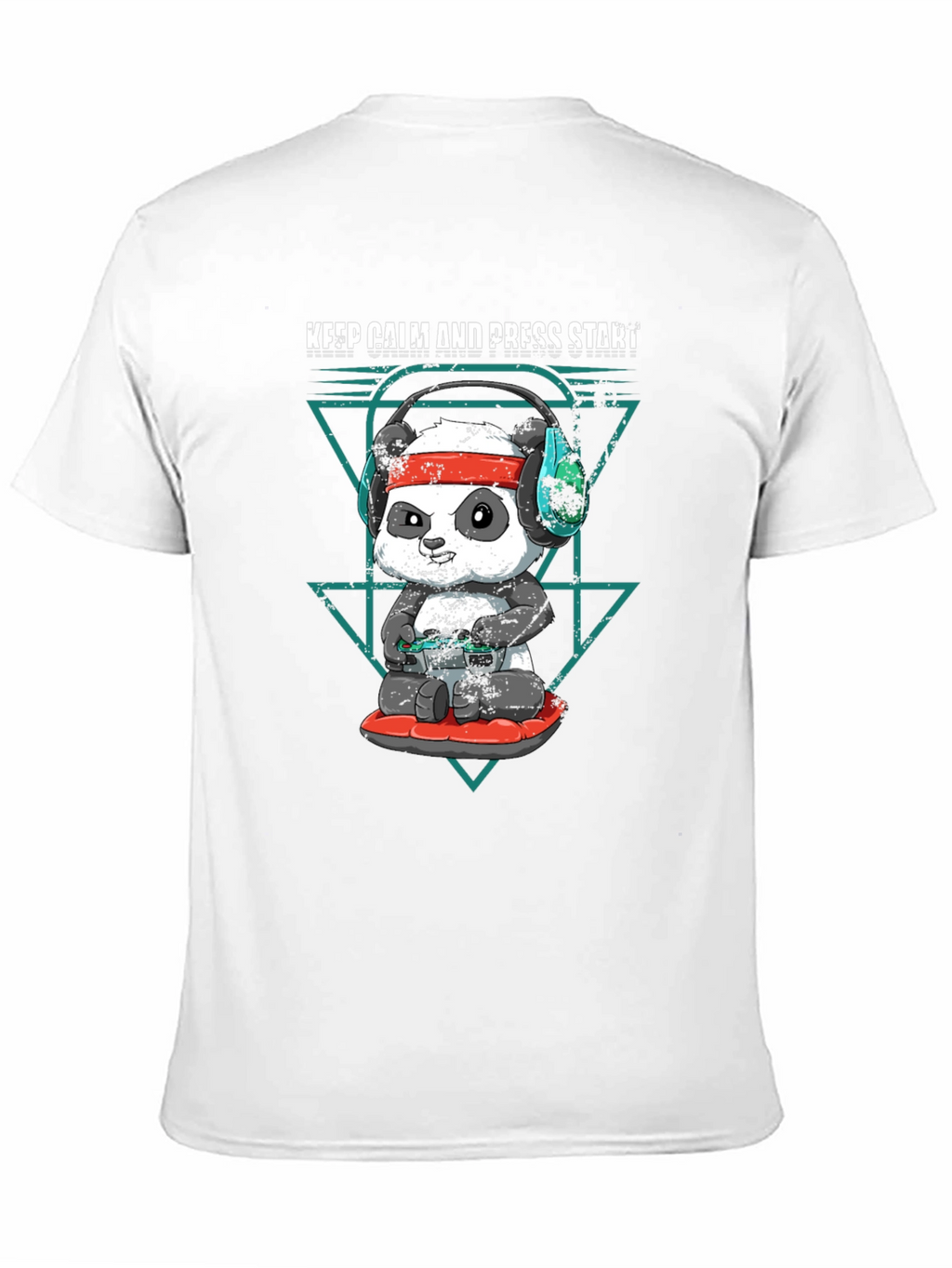 Keep Calm Panda Gamer Black T-Shirt
