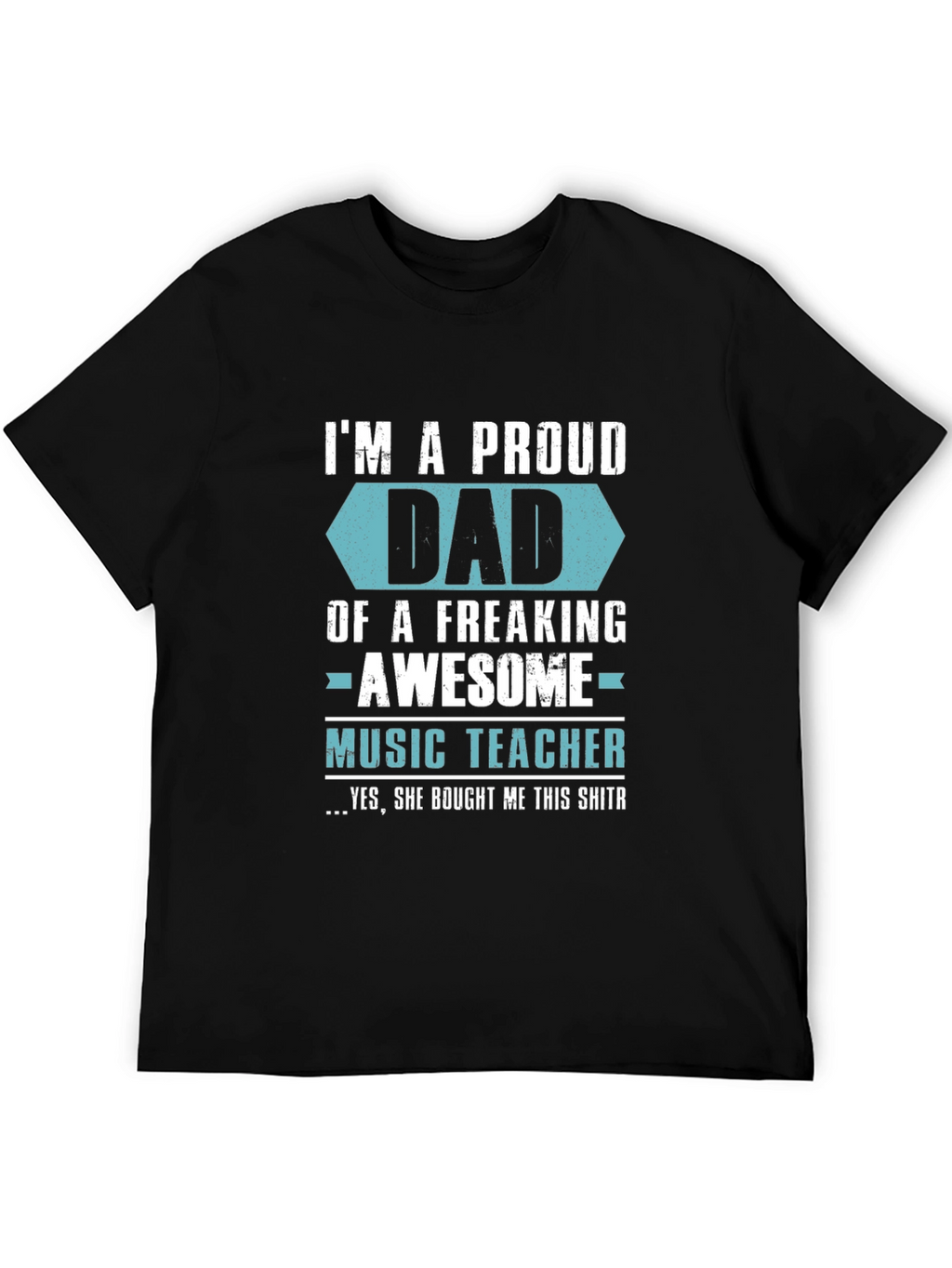 Proud Dad of Awesome Music Teacher Graphic T-Shirt