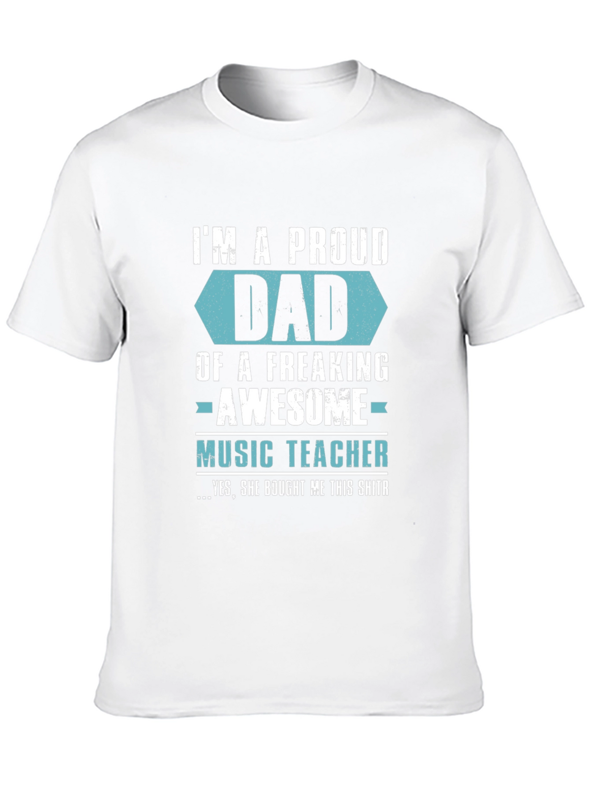 Proud Dad of Awesome Music Teacher Graphic T-Shirt