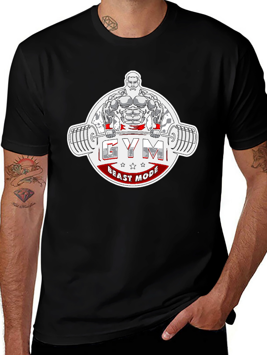 Gym Beast Mode T-Shirt - Black