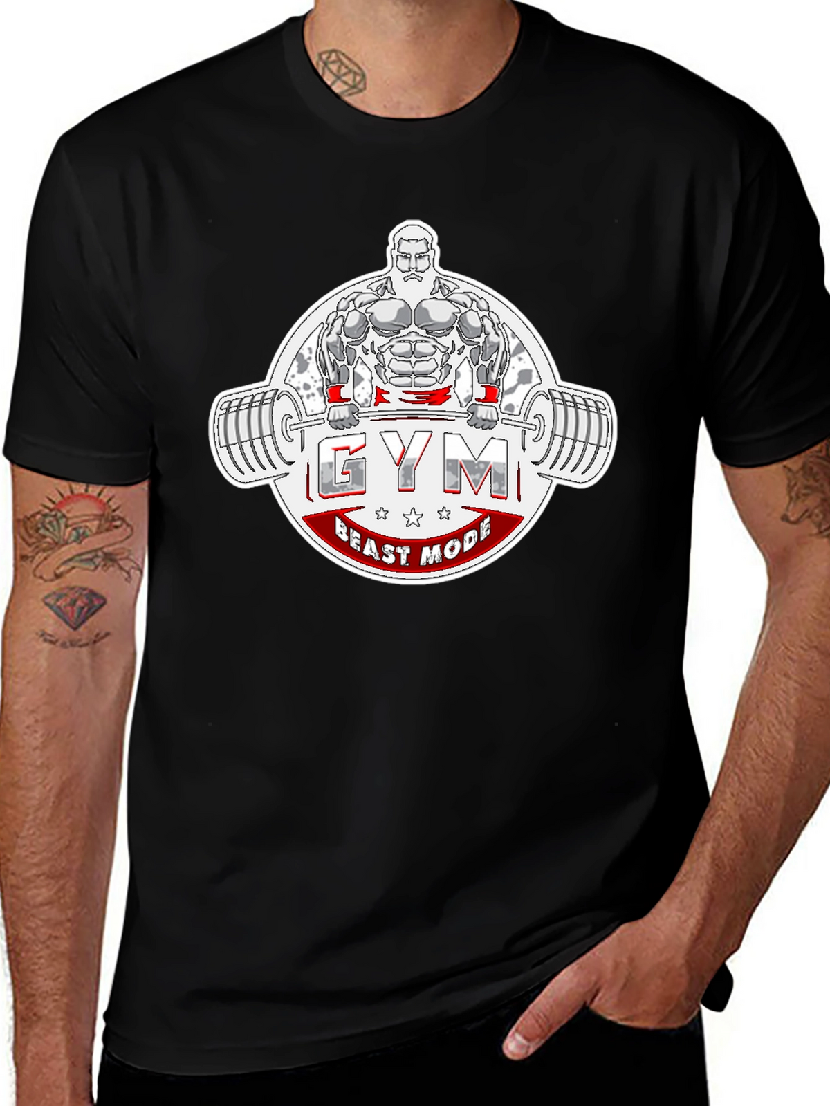 Gym Beast Mode T-Shirt - Black