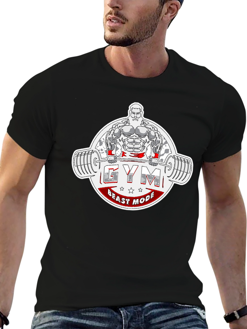 Gym Beast Mode T-Shirt - Black