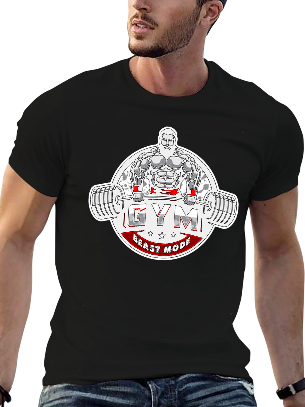 Gym Beast Mode T-Shirt - Black