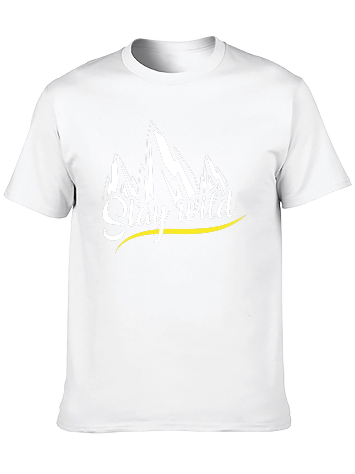 Stay Wild Mountain Graphic Tee - Black