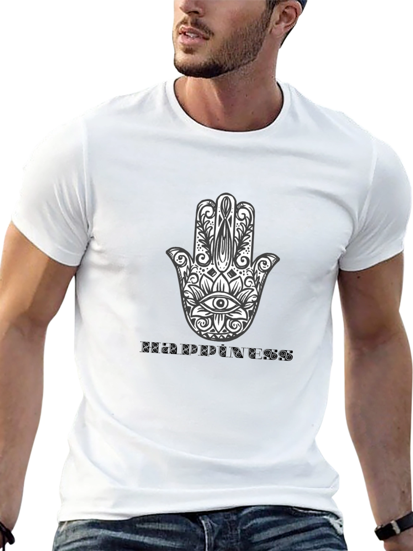 Hamsa Hand Happiness Graphic T-Shirt