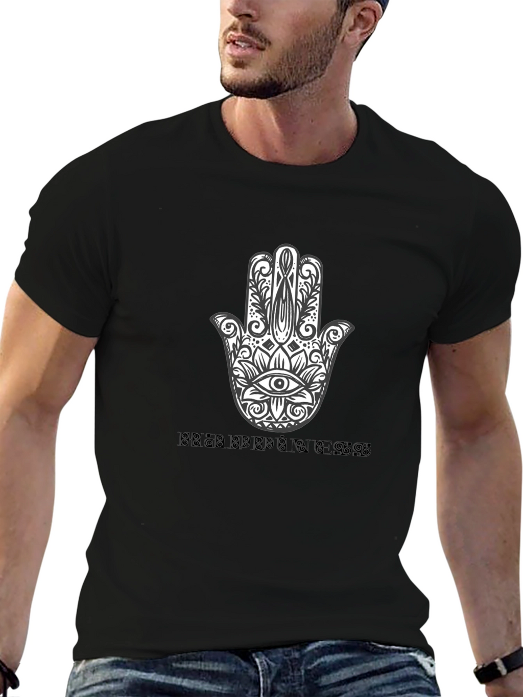 Hamsa Hand Happiness Graphic T-Shirt
