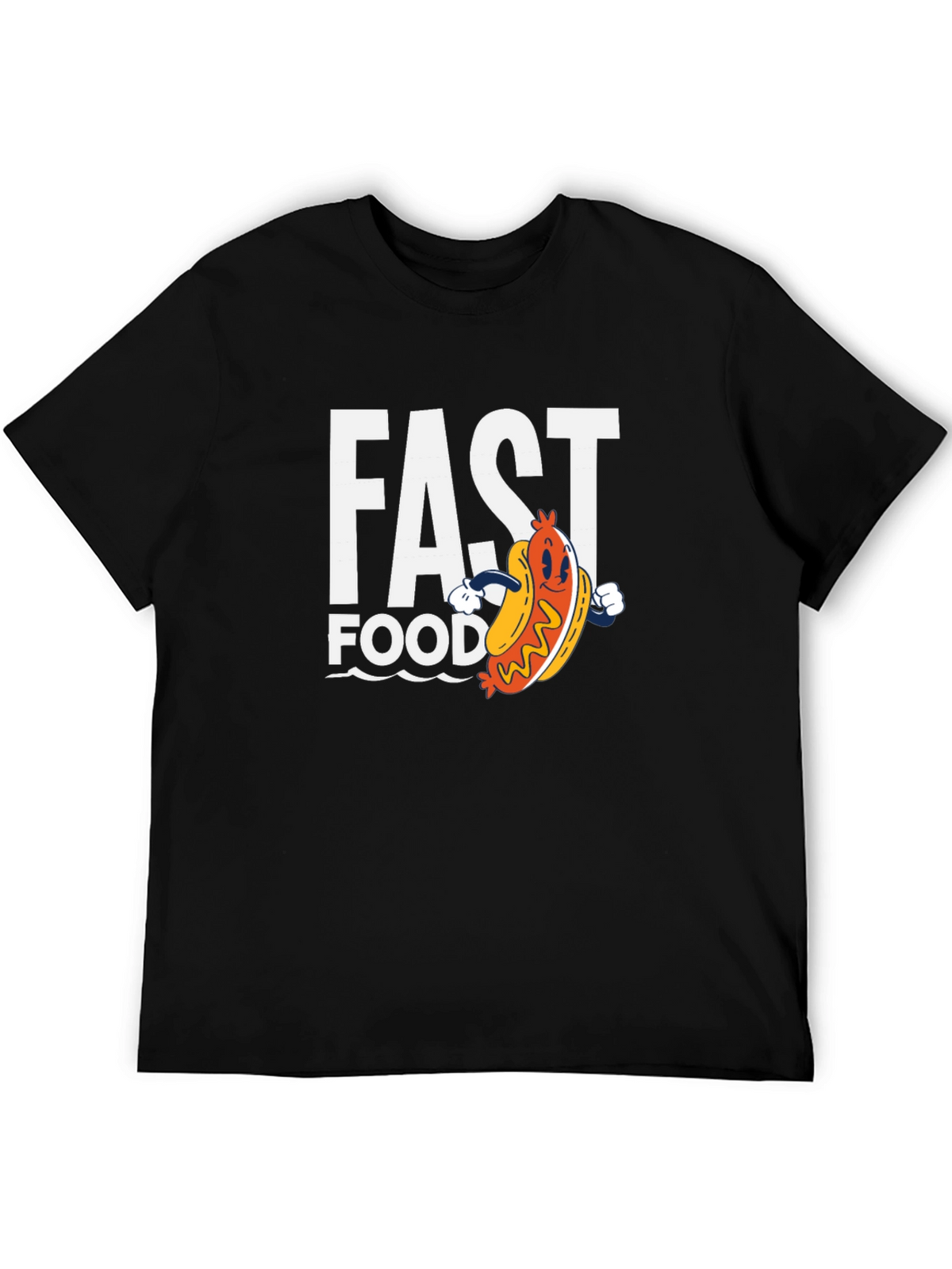 Fast Food Hotdog Graphic T-Shirt - Casual Wear