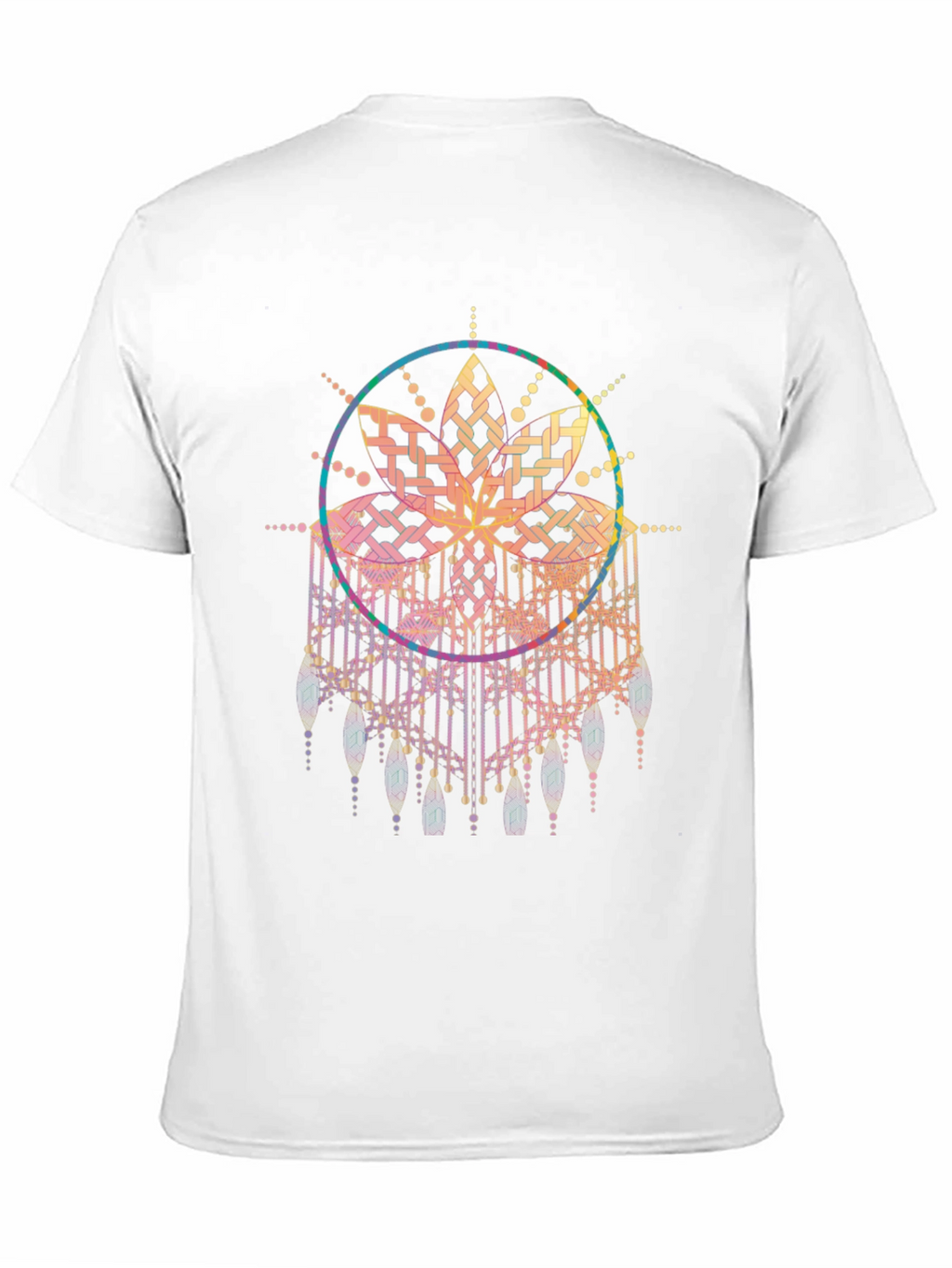Boho Mandala Graphic Tee - Black Cotton Comfort