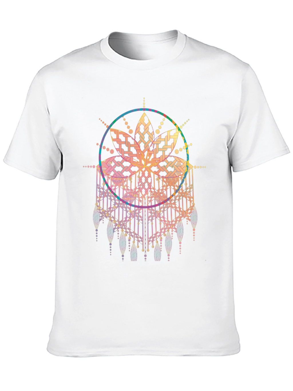 Boho Mandala Graphic Tee - Black Cotton Comfort