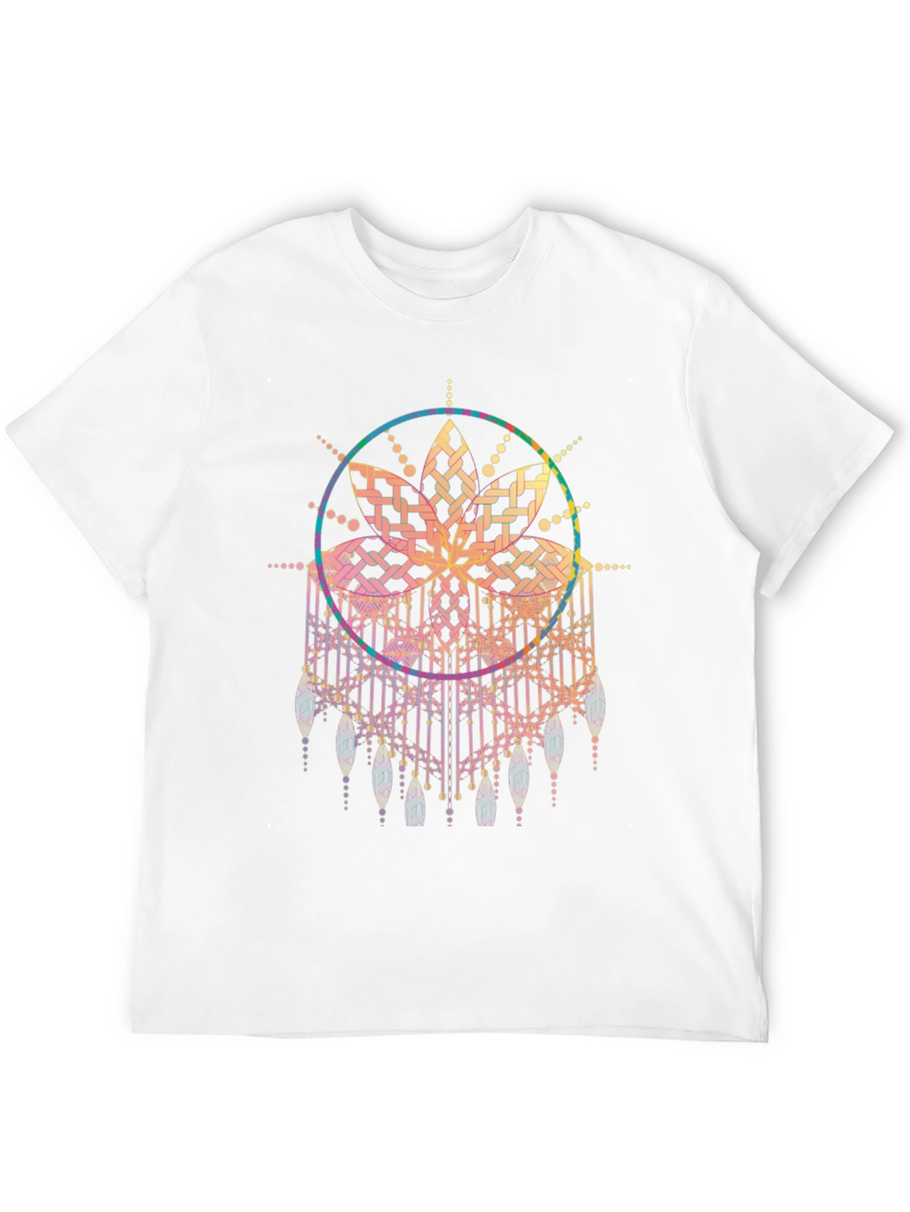 Boho Mandala Graphic Tee - Black Cotton Comfort