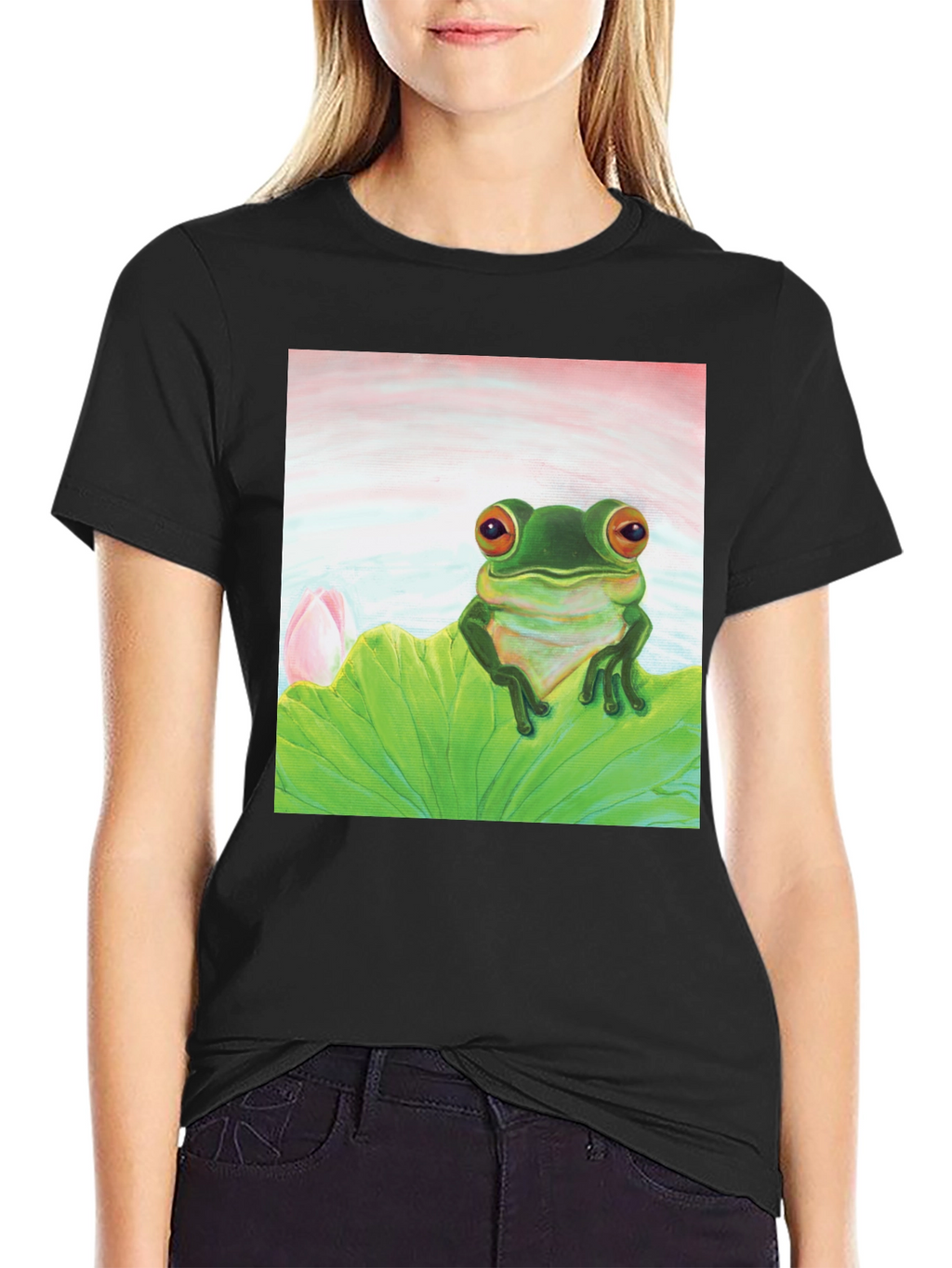 Frog on Lily Pad Graphic Tee - Unisex