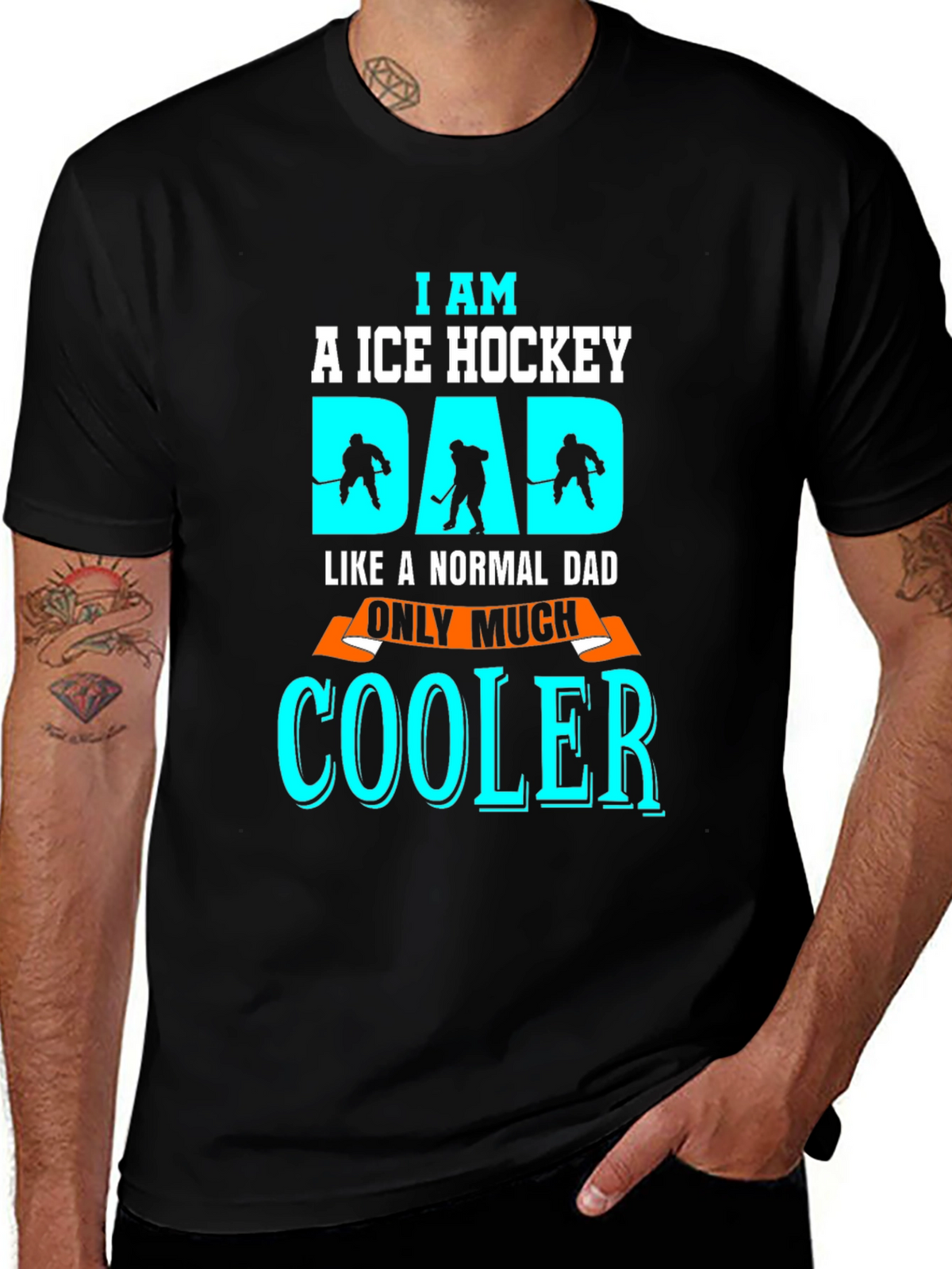 Ice Hockey Dad T-Shirt - Cool Fathers Day Tee