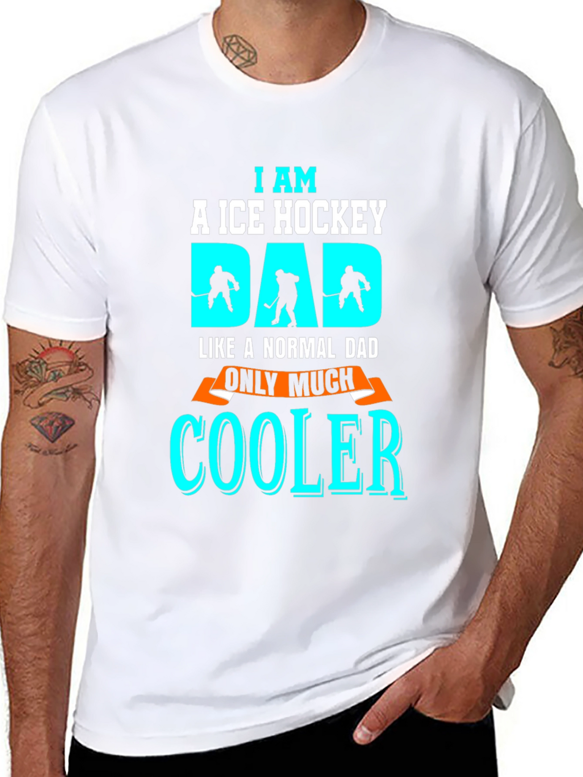Ice Hockey Dad T-Shirt - Cool Fathers Day Tee
